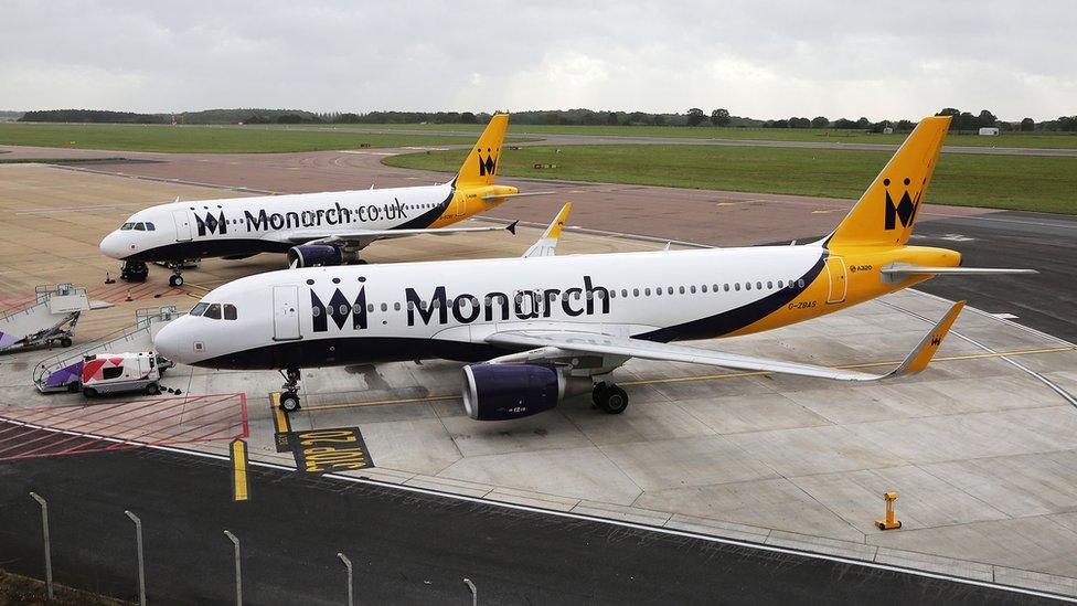 Monarch aeroplanes at Luton