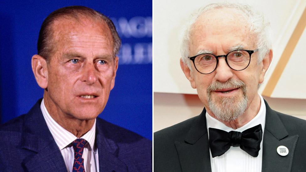 Prince Philip (left) and Jonathan Pryce