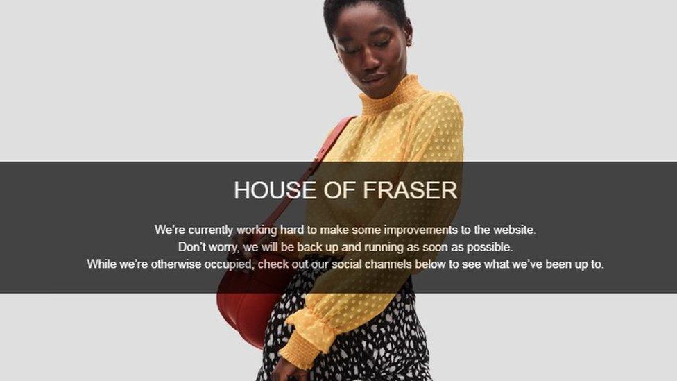 House of Fraser website