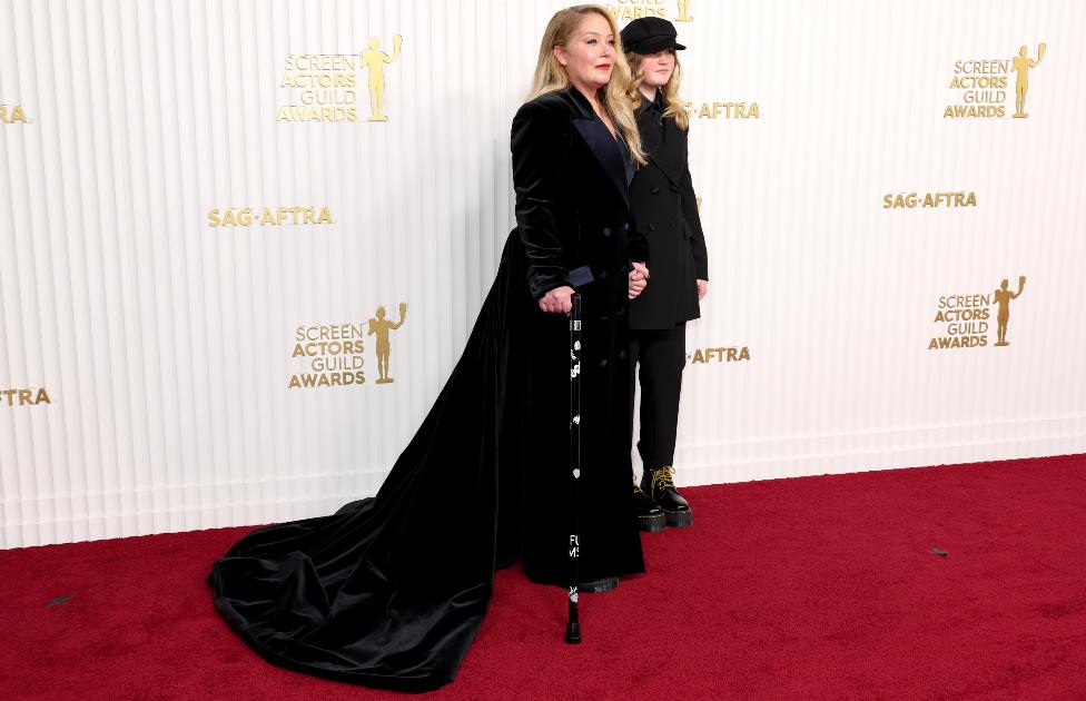 Christina Applegate and Sadie Grace LeNoble attend the 29th Annual Screen Actors Guild Awards at Fairmont Century Plaza on February 26, 2023 in Los Angeles, California