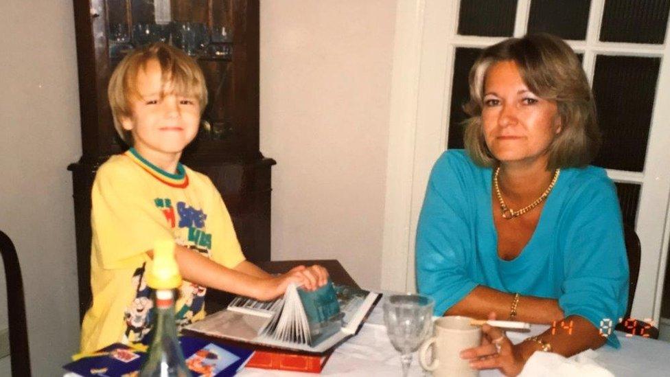 David Challen as a child with Sally