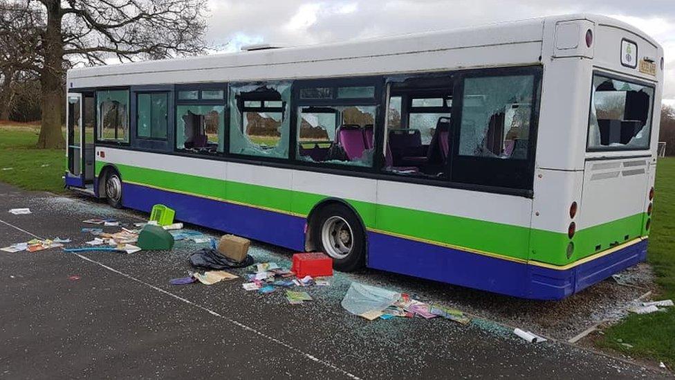 Coniston Primary School reading bus