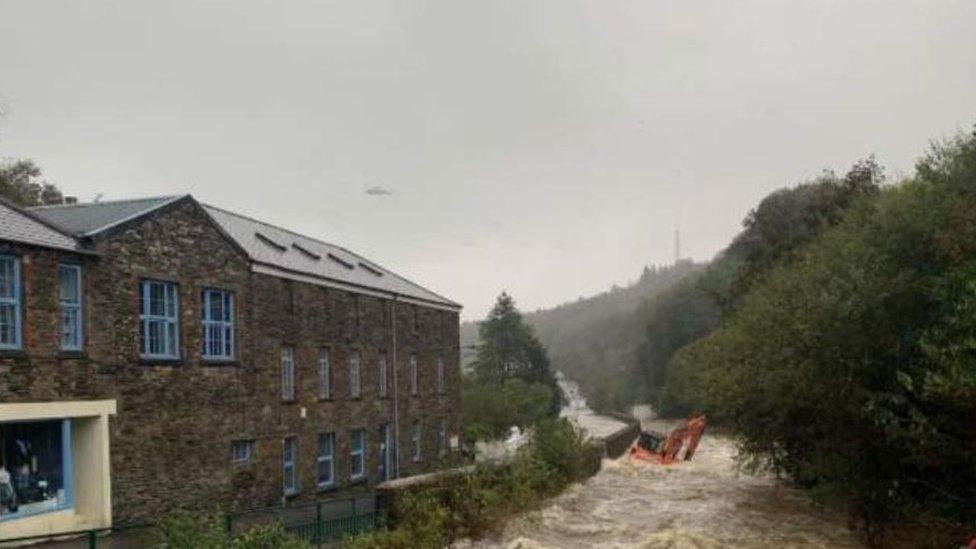 Helicopter over Laxey