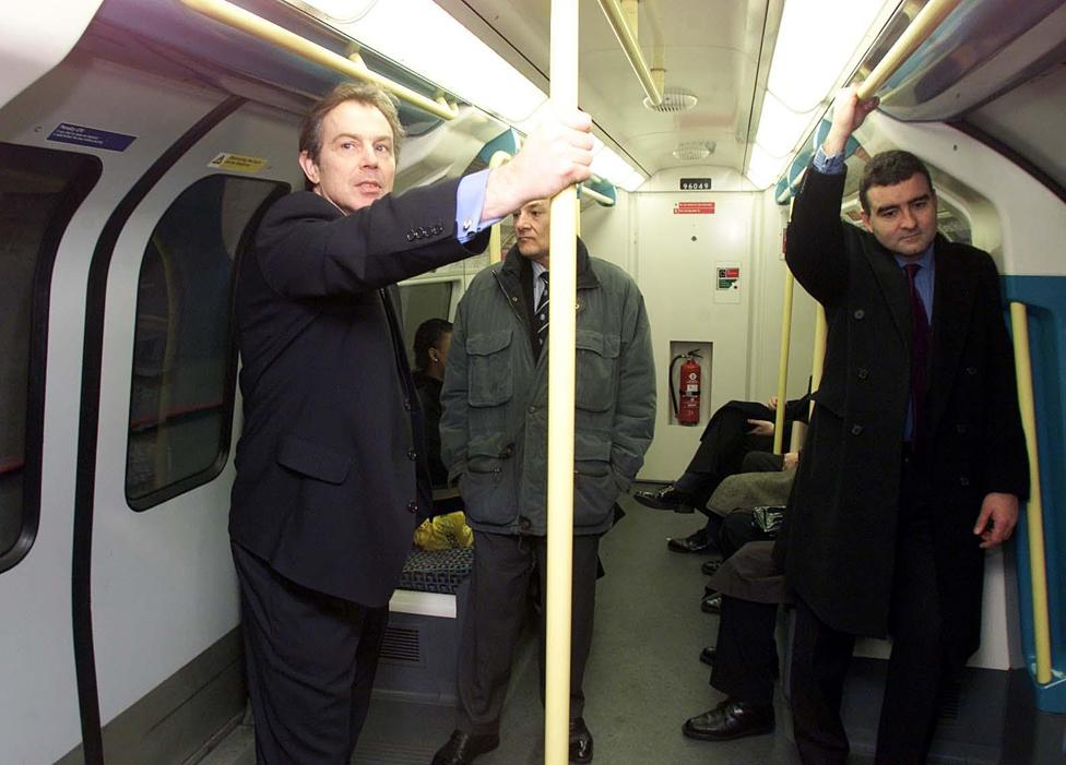 Tony Blair on the tube, 1999