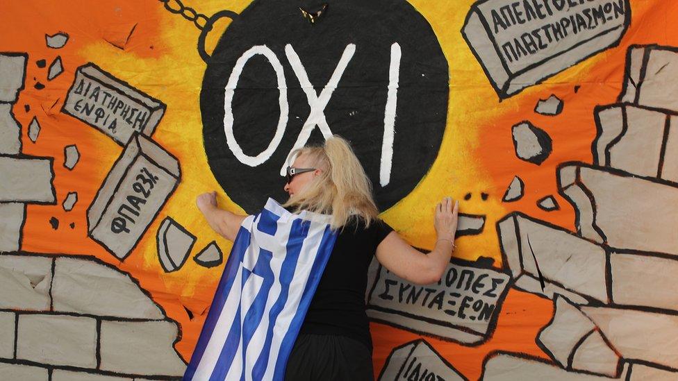 Greek anti-austerity protest, 10 Jul 15