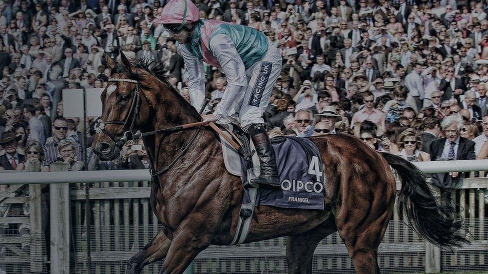 Frankel winning the 2,000 Guineas in 2011