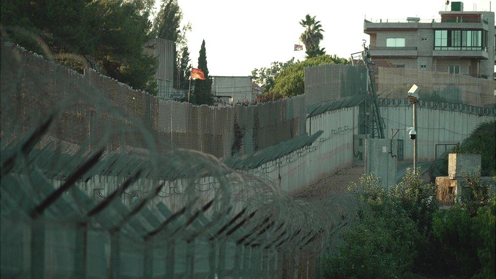 Fencing at the border town of Metula, Israel