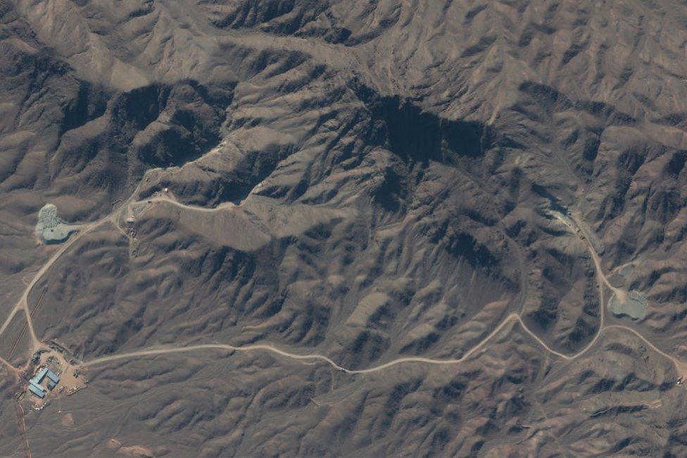 Satellite photograph showing activity at Iran's Natanz nuclear facility (January 2021)