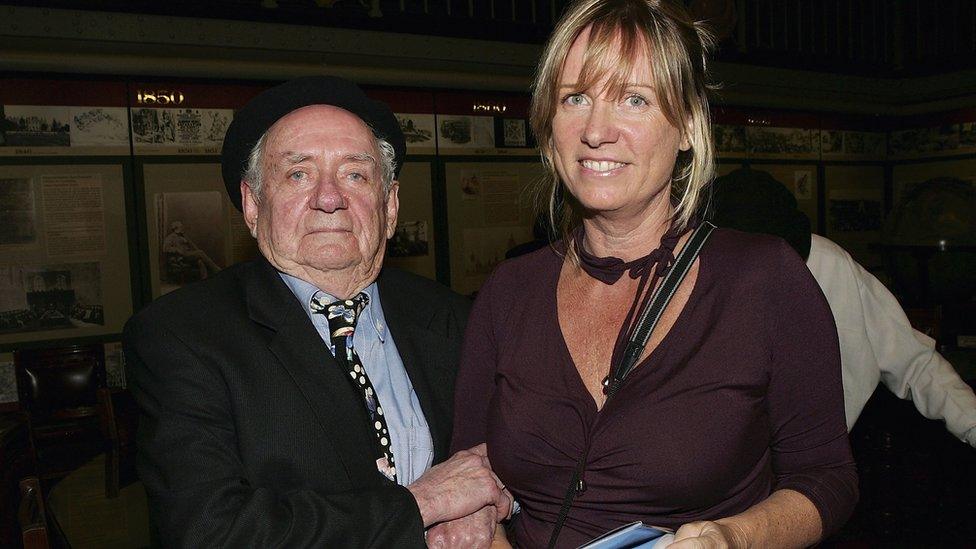 Charles Blackman with daughter Christabel in 2005