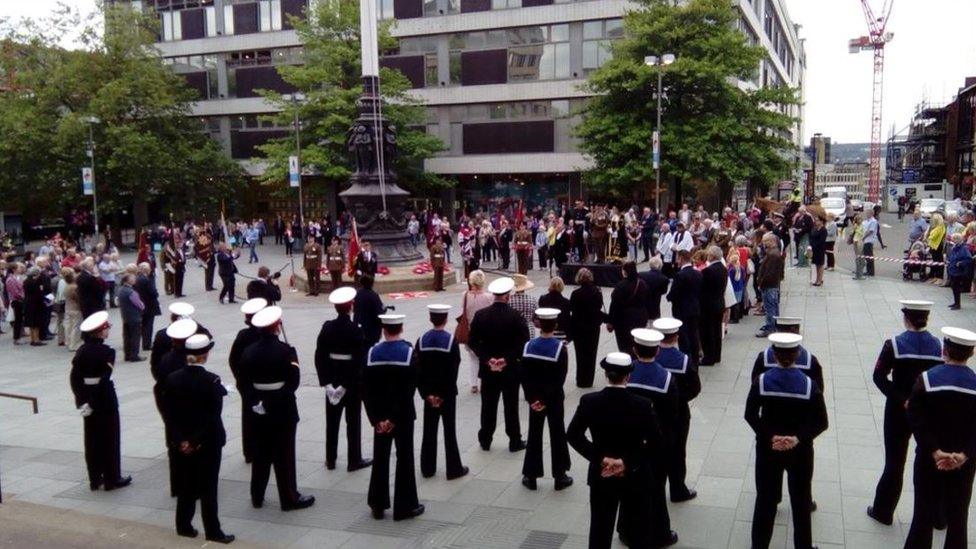 The ceremony in Sheffield