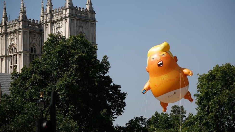 Trump blimp.