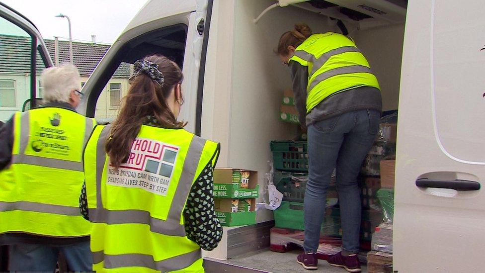 Volunteers at Foothold Cymru