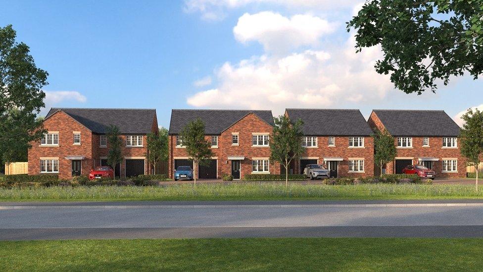 Artist's impression of the properties to be built at Westoe by Avant Homes