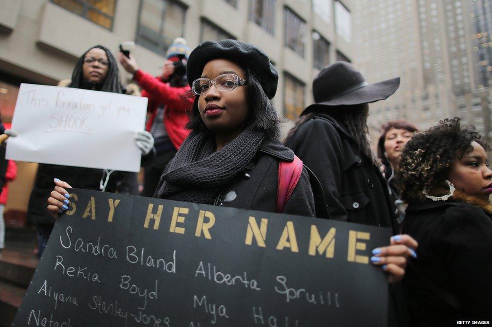 Three people attend anti-Beyonce protest outside NFL headquarters in ...
