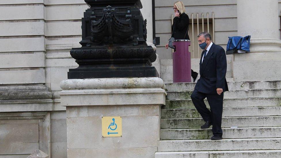 Anthony Hampton outside Cardiff Crown Court.