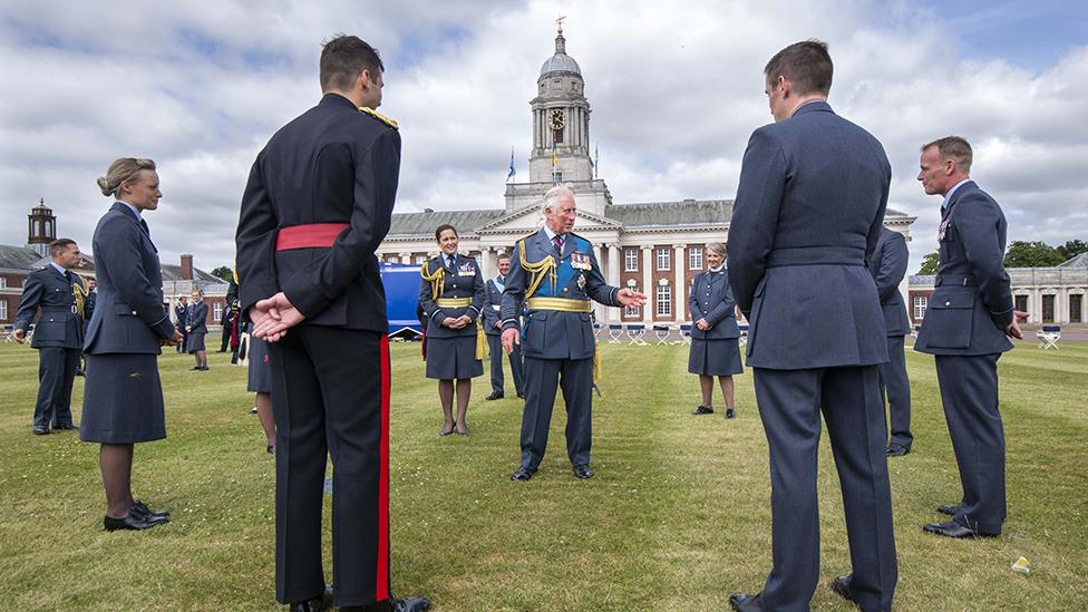 Prince Charles talks to cadets