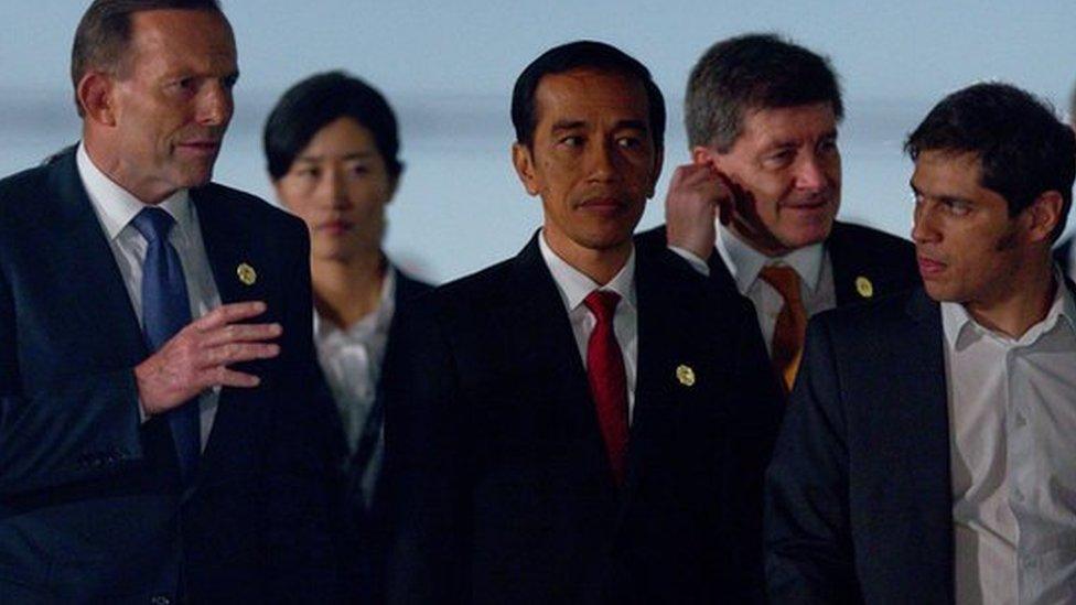 Tony Abbott with Joko Widodo