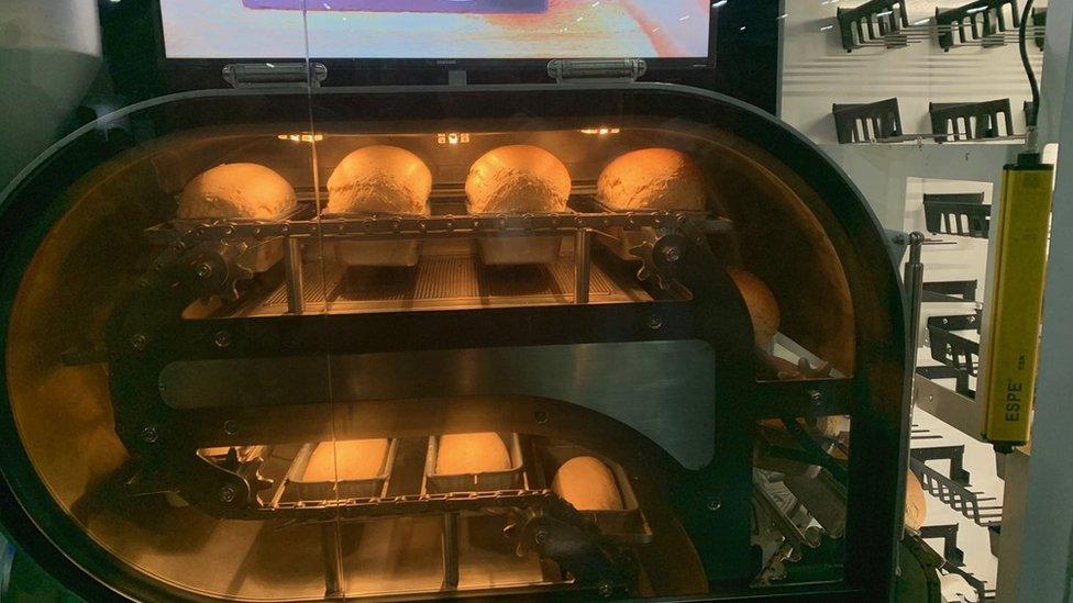 The Bread Bot bakes 10 loafs an hour.