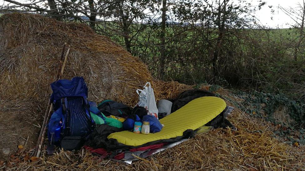 Sleeping out in the wild formed part of the trek