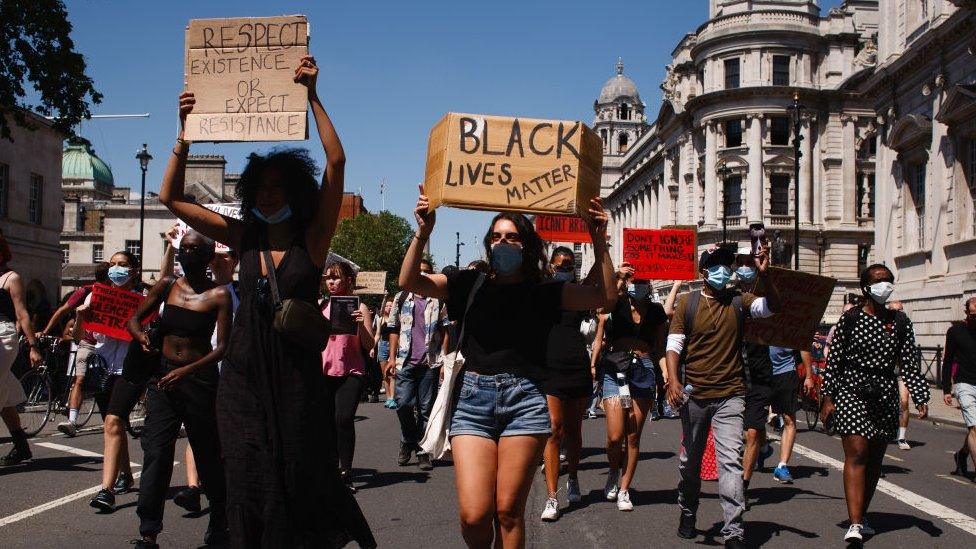 A Black Lives Matter protest in London in May