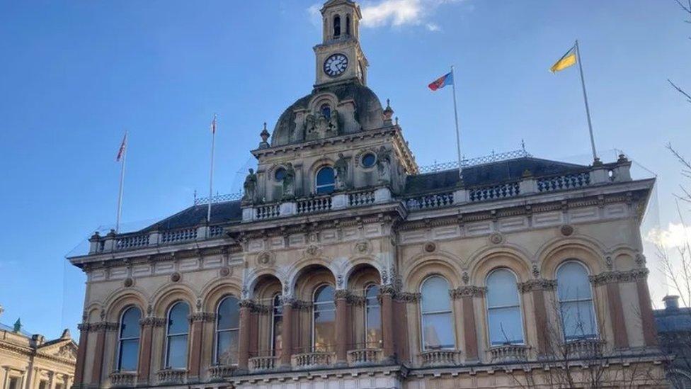 The town hall in Ipswich