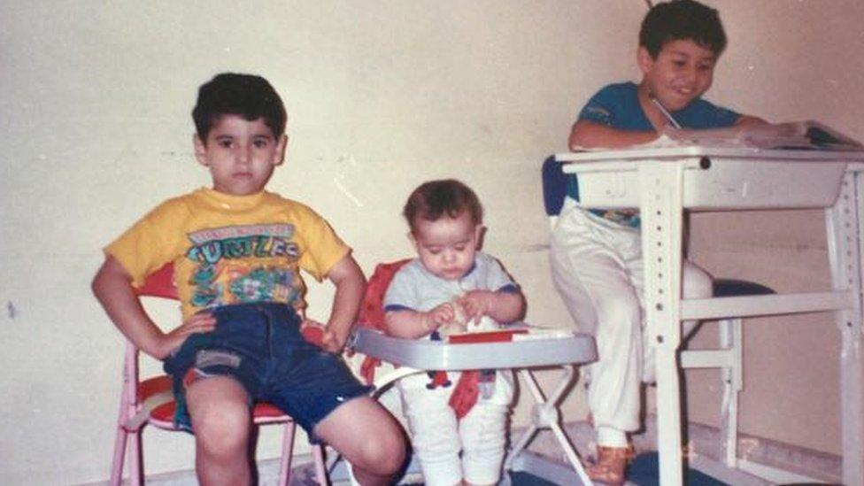 Hamed and his brothers as children