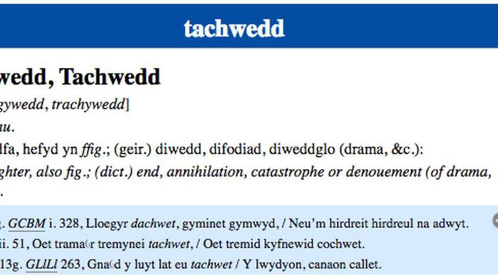 Diffiniad Geiriadur Prifysgol Cymru o'r gair Tachwedd