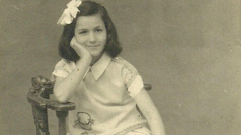 Margo Drotar in Forest Gate, east London, in 1944