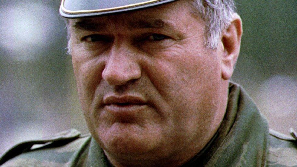 Bosnian Serb army commander General Radko Mladic is pictured in Pale, May 7, 1993. REUTERS/Stringer/Files