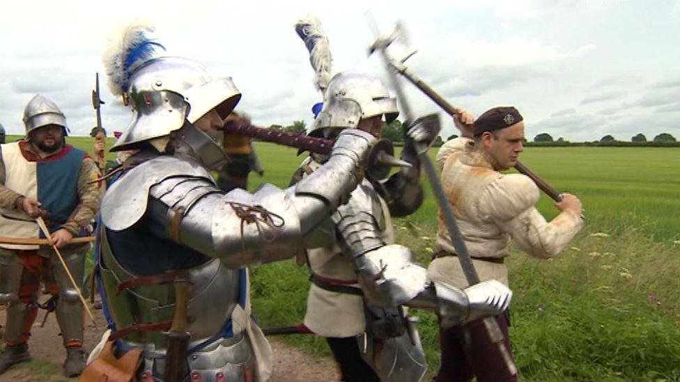 Re-enactors at Stoke Field