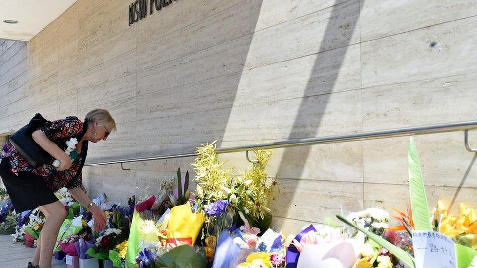 Memorial at scene of Parramatta shooting