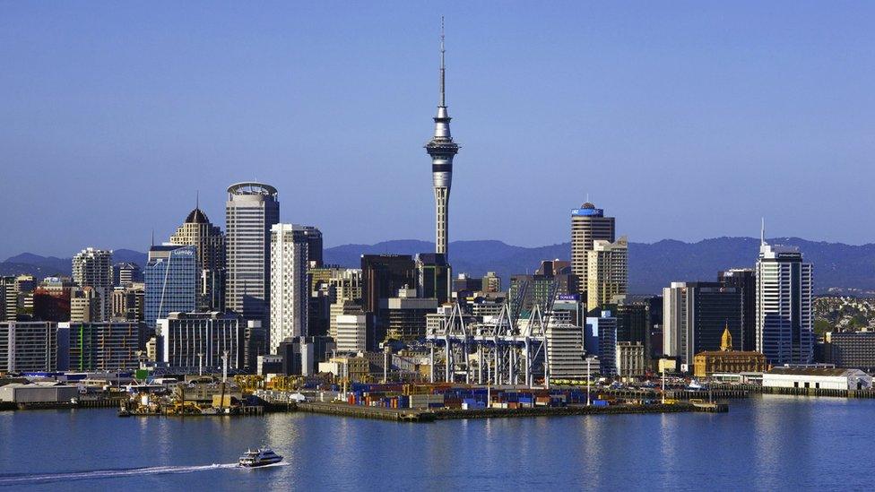 Auckland skyline with the Sky Tower