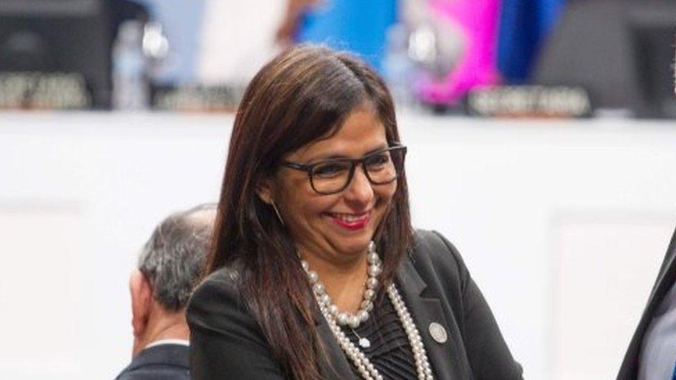 Venezuelan Minister of Foreign Affairs Delcy Rodriguez attend the OAS 46th General Ordinary Assembly in Santo Domingo on June 14, 2016.