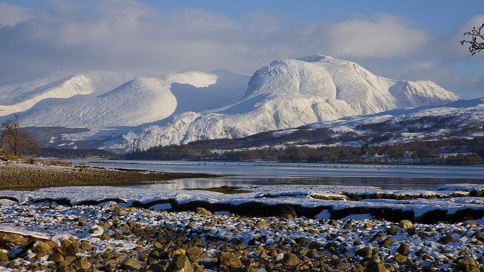 Ben Nevis from across Loch Eil