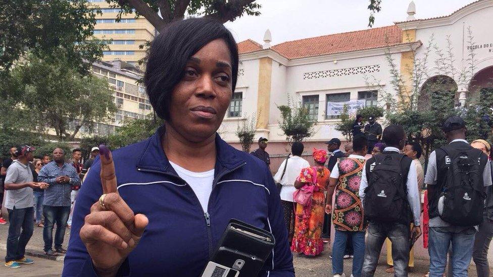 This woman has just voted in Angola's 2017 general election