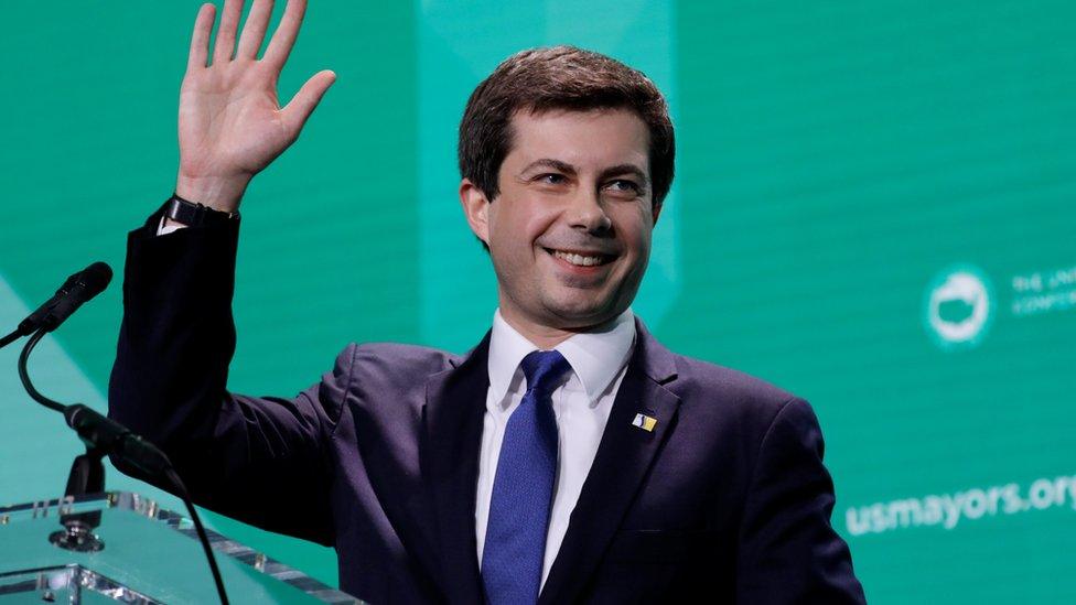 Pete Buttigieg - waving