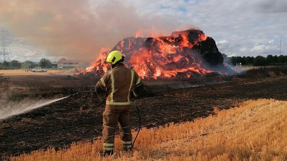 Haystack fire