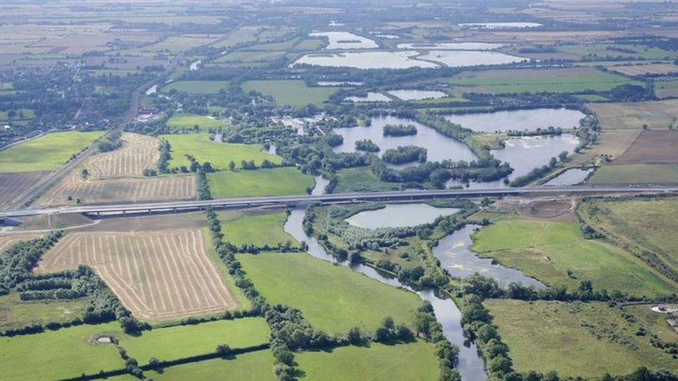 The A14 Huntingdon bypass.