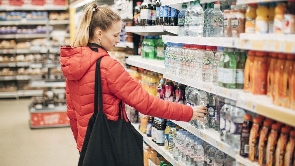 Woman in supermarket