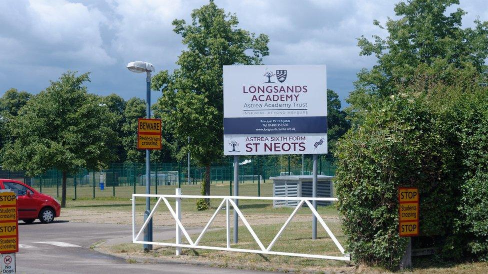 Entrance to the Logsands Academy, St Neots