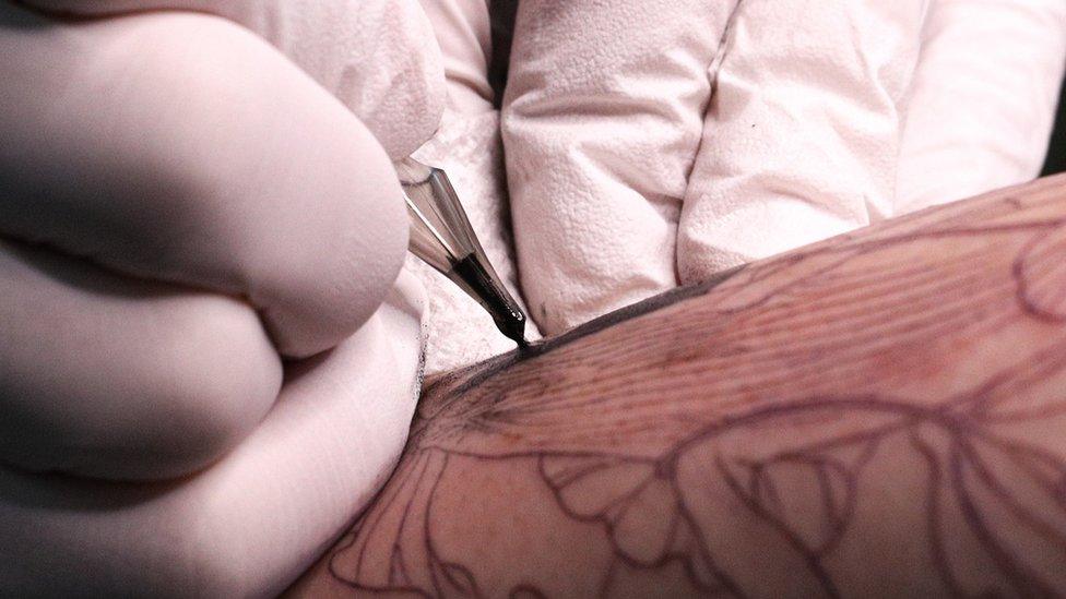 tattooist Doy at his studio in Seoul