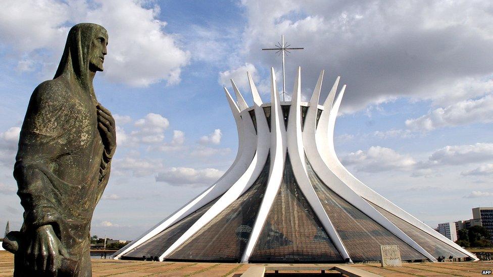 Brasilia's Cathedral pictured on 26 May 2005