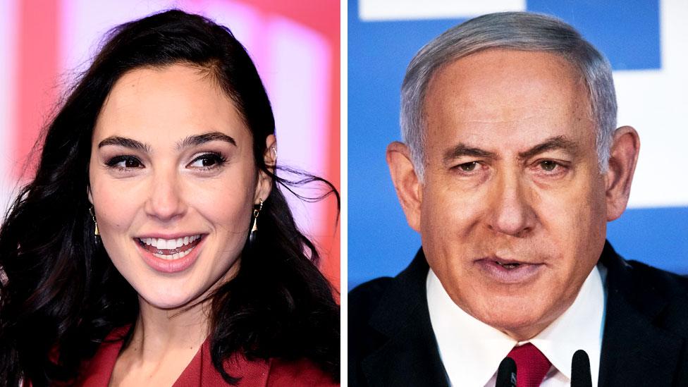 Gal Gadot and Benjamin Netanyahu