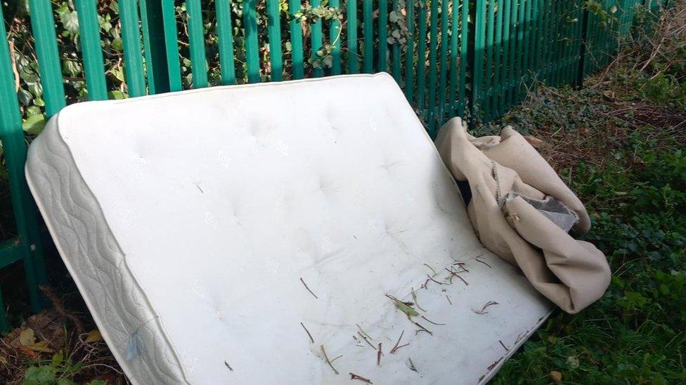 Flytipped mattress