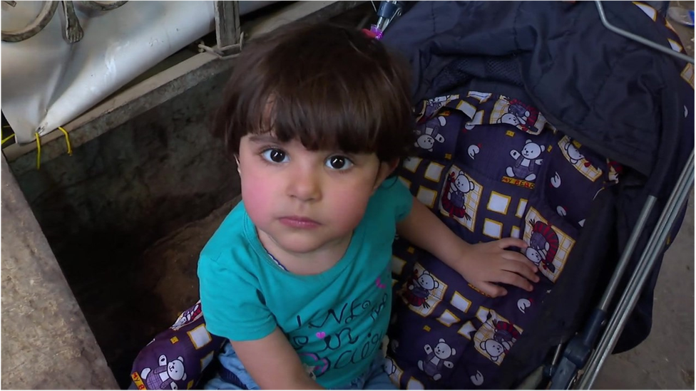 An Iraqi child at a Baghdad market