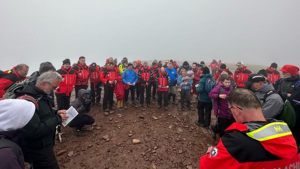 Walkers on Pen Y Fan