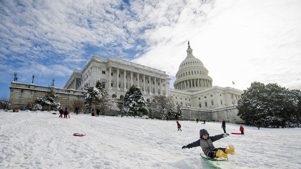 Washington in snow