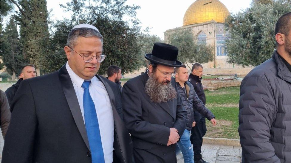 Itamar Ben-Gvir at Temple Mount/Haram al-Sharif