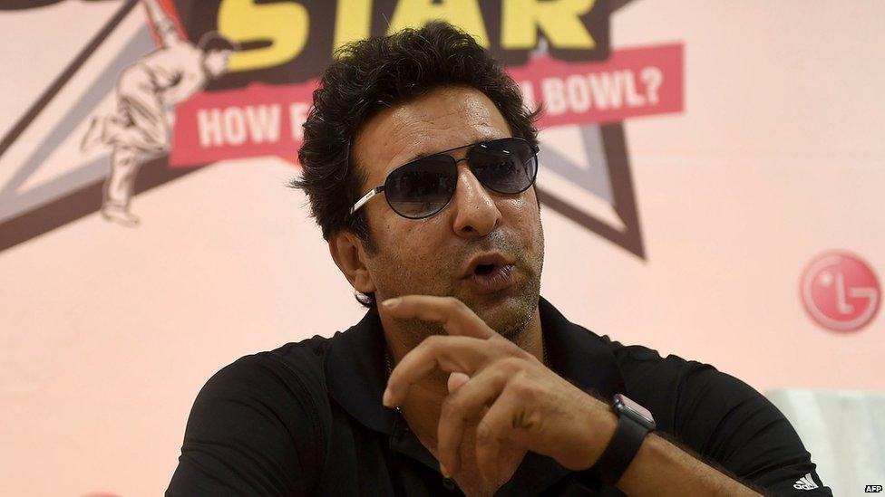 File photo: Wasim Akram speaks during a press briefing at the 13-day camp under the Pakistan Cricket Board in Karachi on 1 August 2015