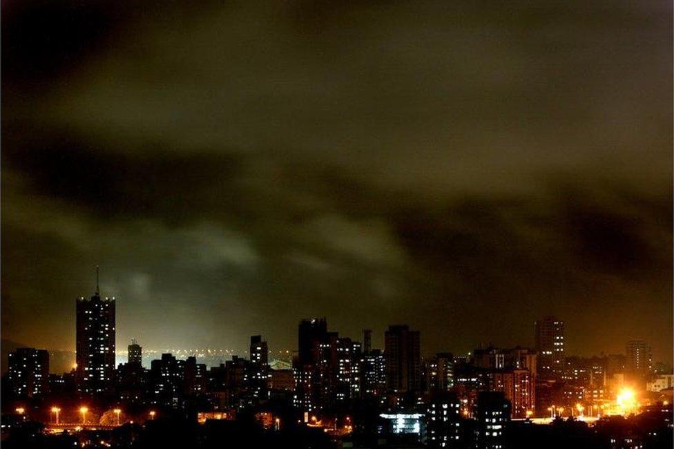 Clouds envelop the sky in Mumbai, India,